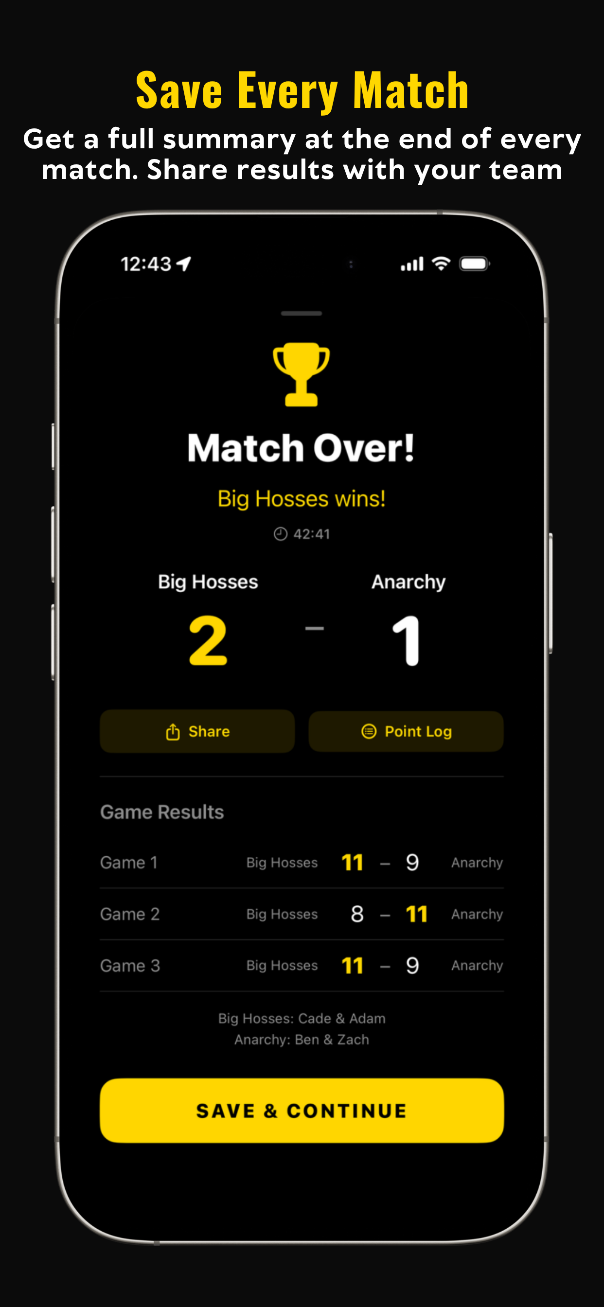 Roundnet Scorekeeper