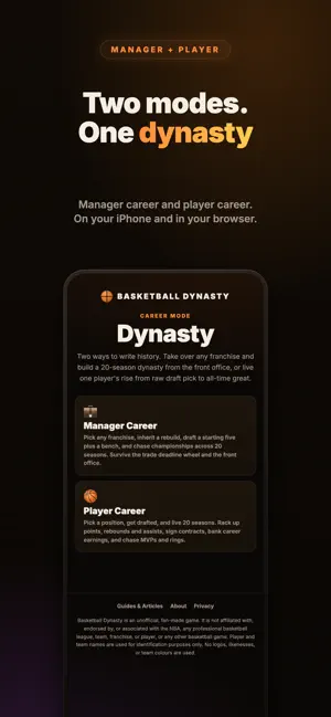Basketball Dynasty: Career Sim screenshot 1