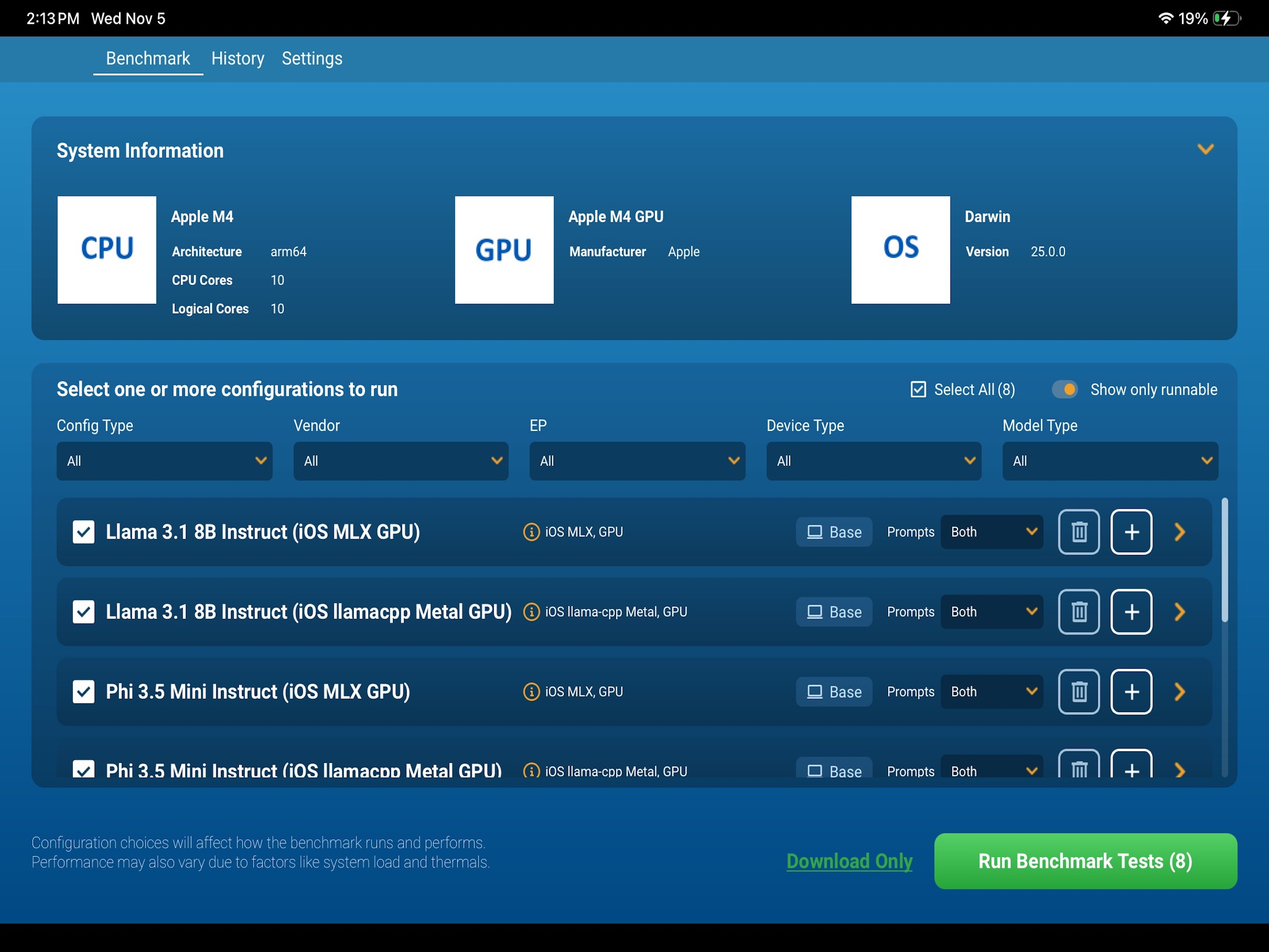 MLPerf Client screenshot 3
