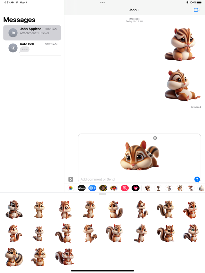 Sad Chipmunk Stickers