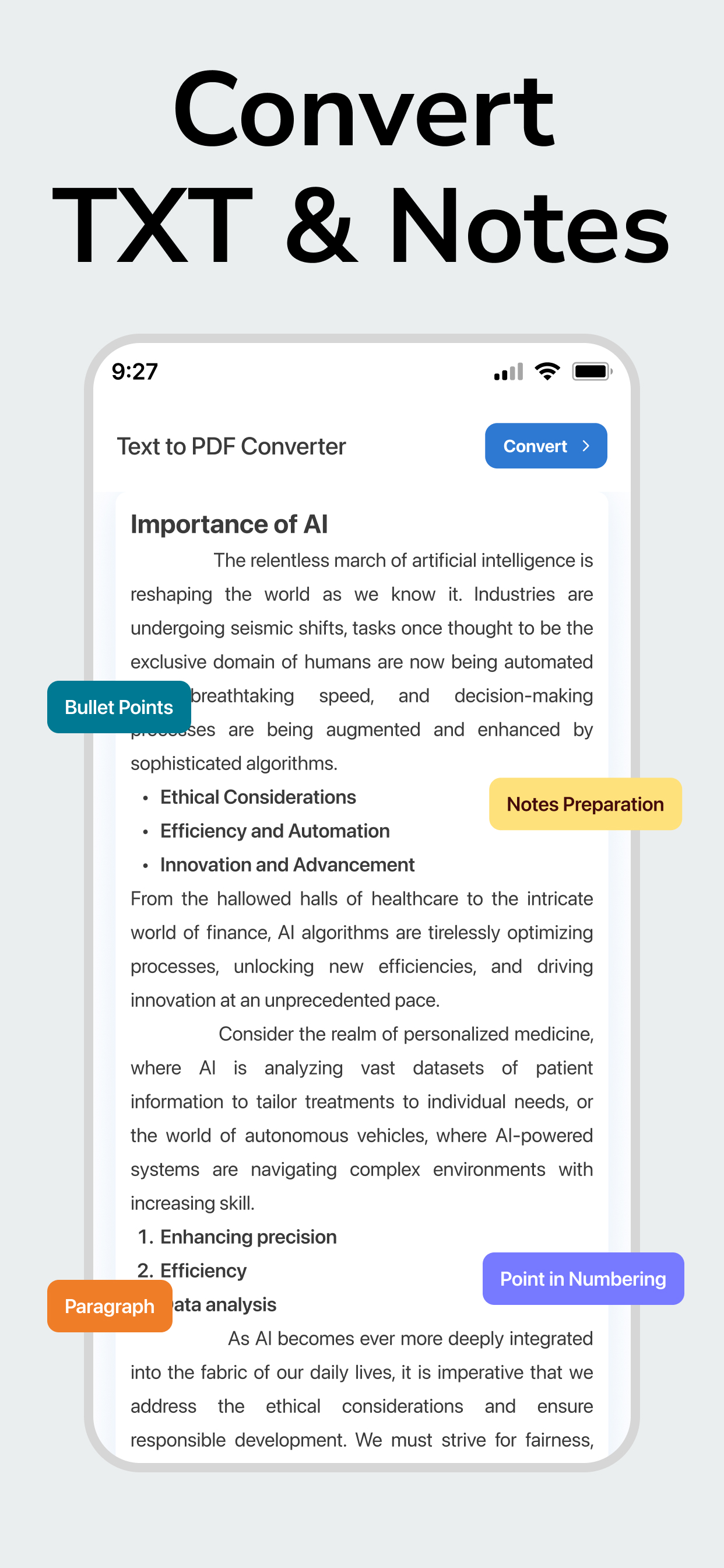 Text to PDF Converter - TXT