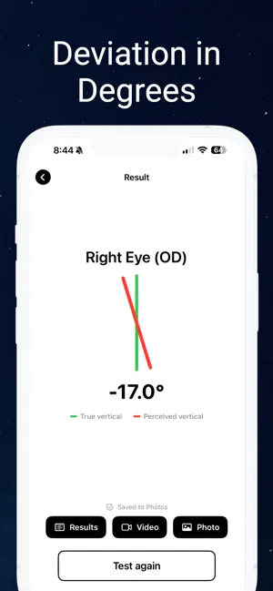 Subjective Visual Vertical SVV screenshot 3