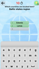 Countries Hangman screenshot