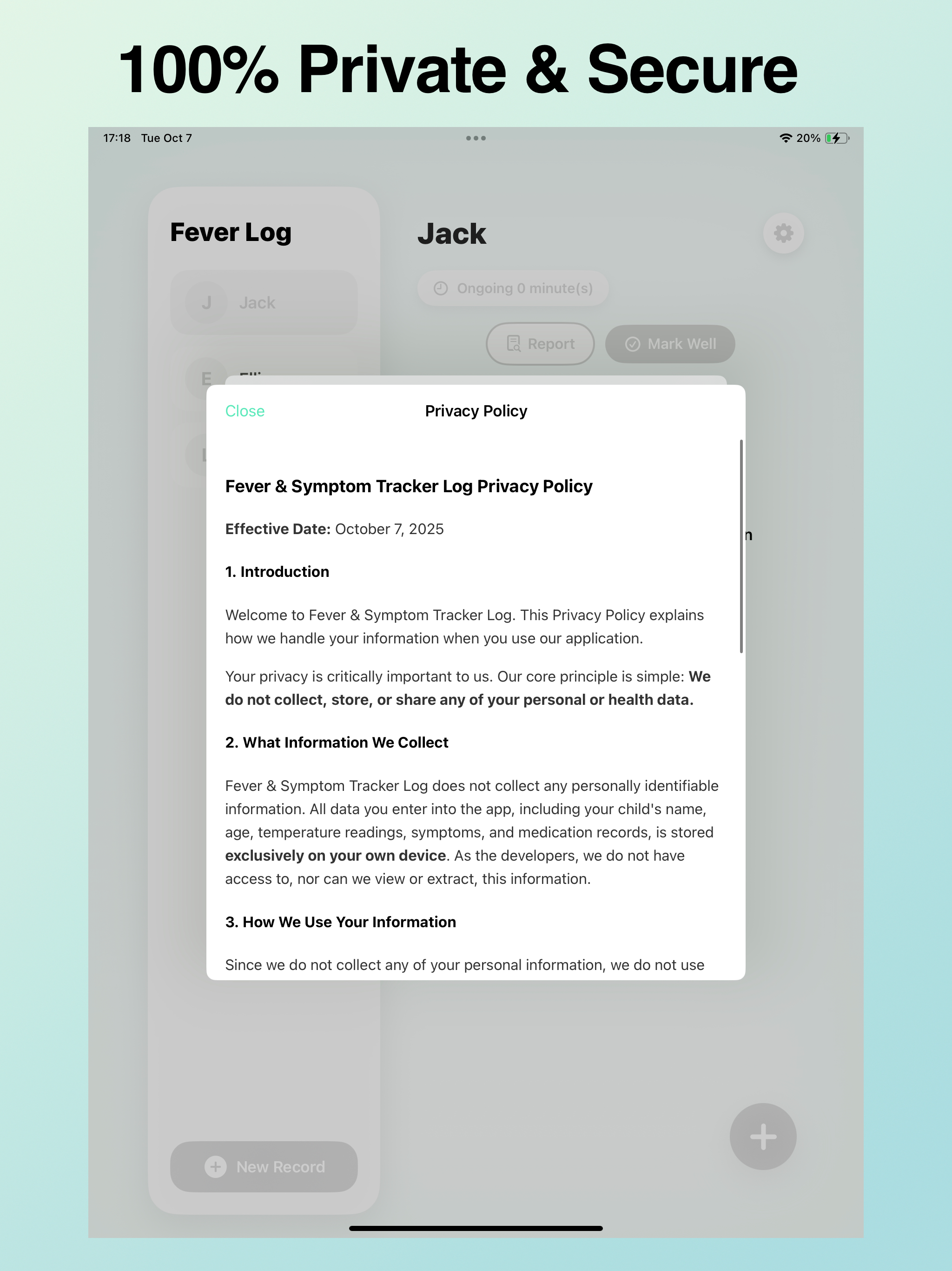 Fever & Symptom Tracker Log screenshot 12