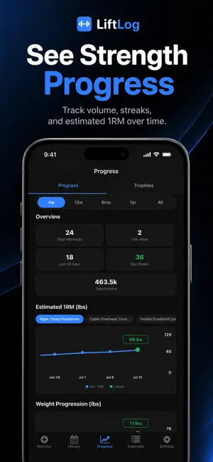 LiftLog: Gym Workout Log screenshot 3