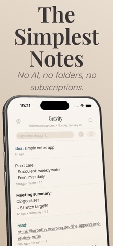 Gravity – Minimal Notes Screenshot 1 of 4