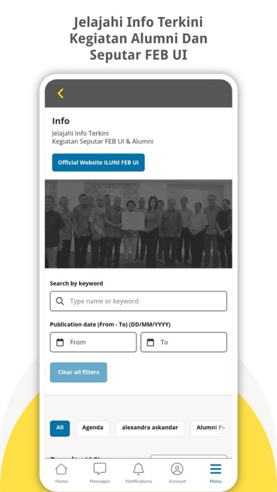Alumni FEB UI Hub Screenshot