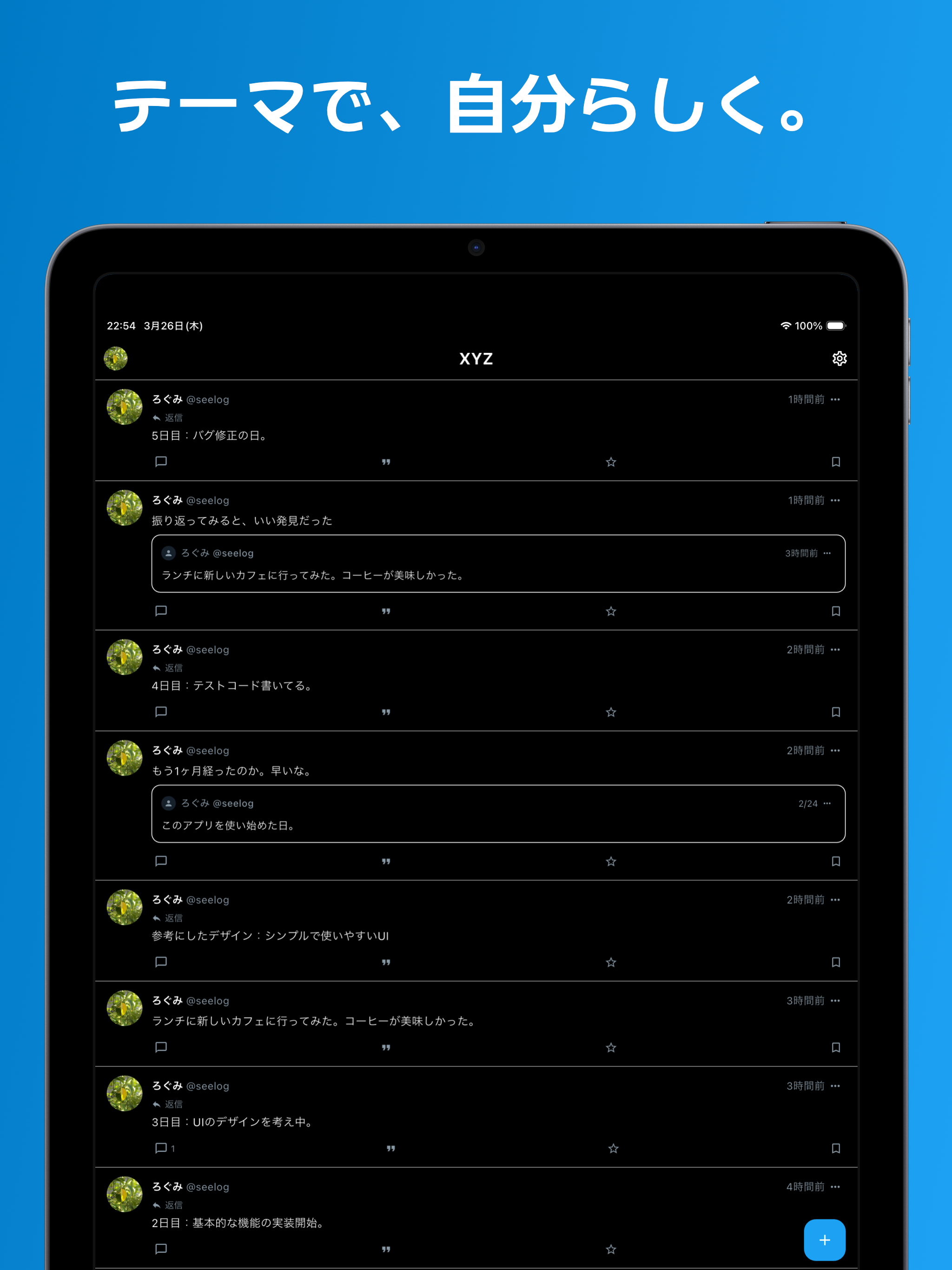 XYZ - Timeline Diary
