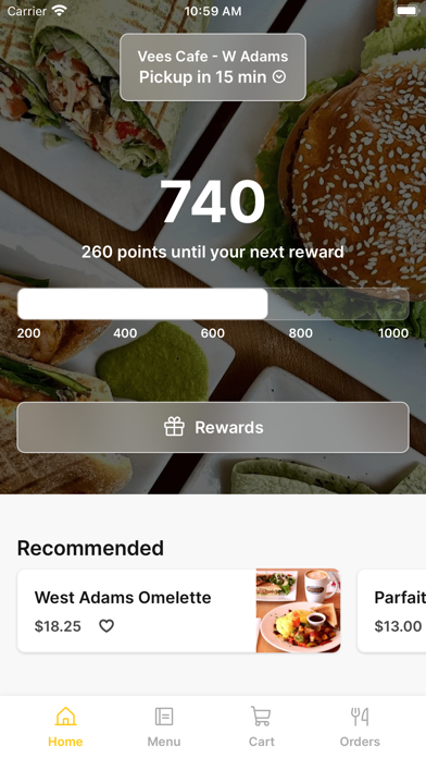 Vees Cafe LA Screenshot 1 - AppWisp.com Vees Cafe LA Screenshot 1 - AppWisp.com
