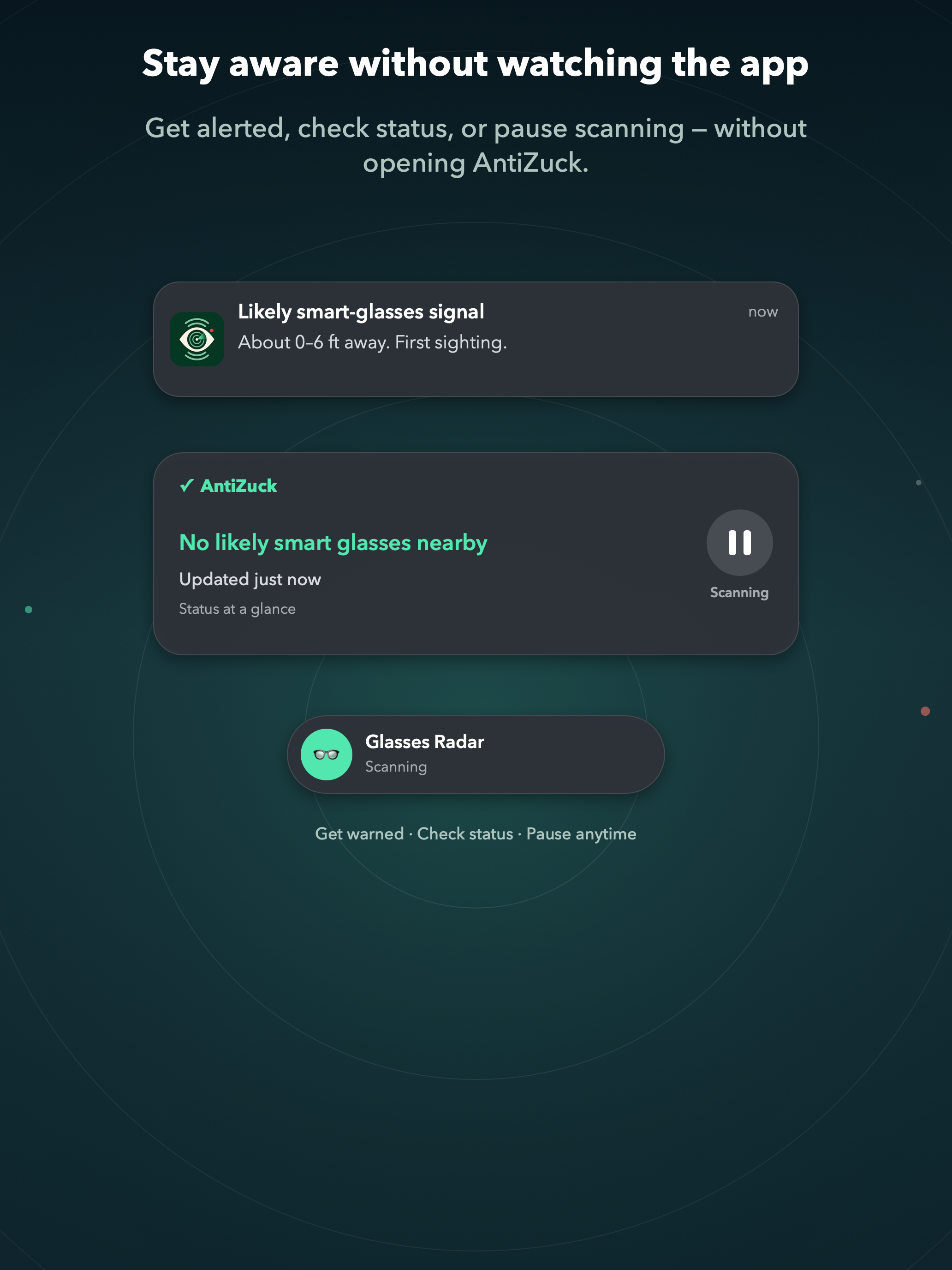 Antizuck Smart Glasses Scanner screenshot 9