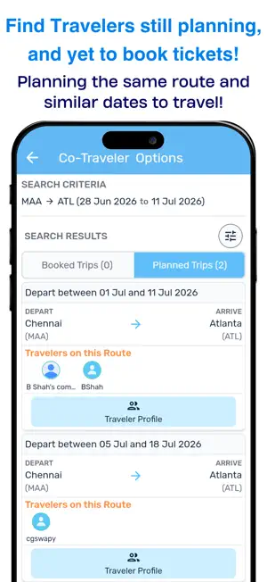 FlierLink: Find Co-Travelers screenshot 3
