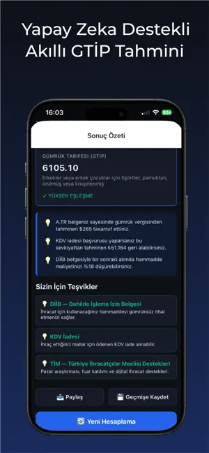 İhracat Maliyet Simülatörü screenshot 2