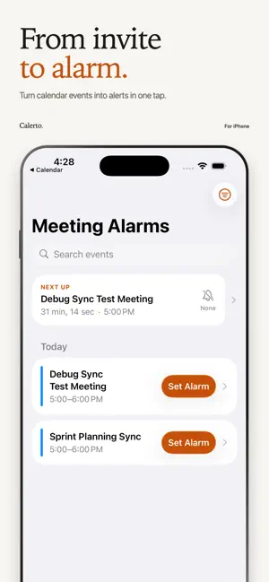 Meeting Alarms: Calerto screenshot 4