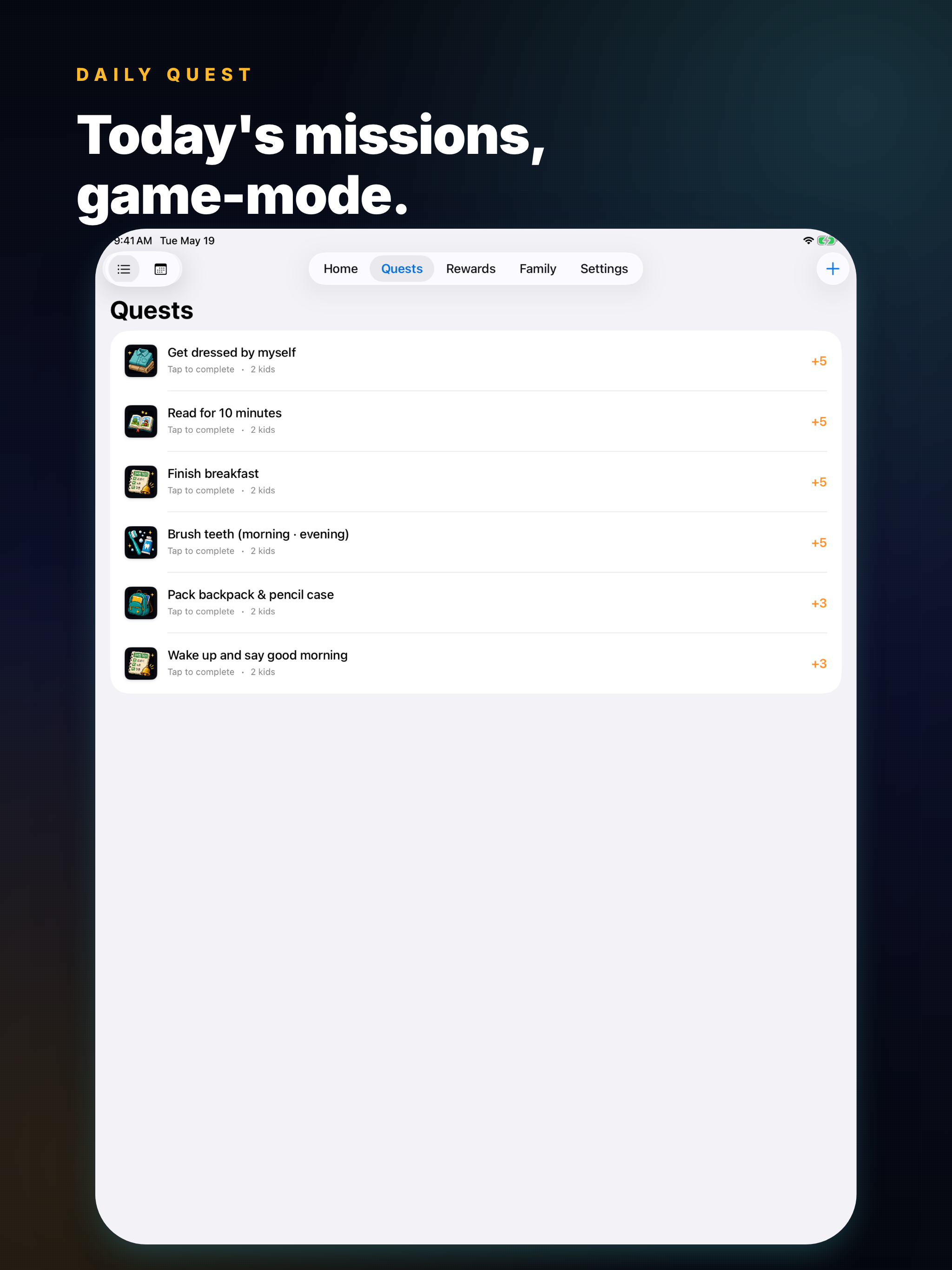 TodoQuest: Kids Mission Game