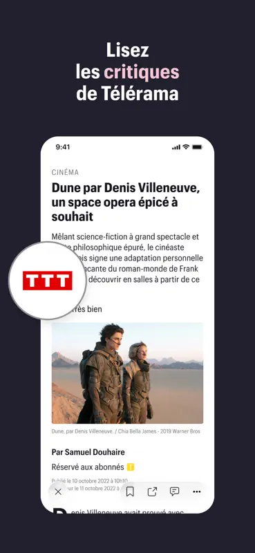 Télérama: culture, tv, cinéma screenshot 6 of 9