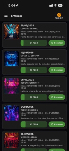 Tickenight Access iPhone screenshot
