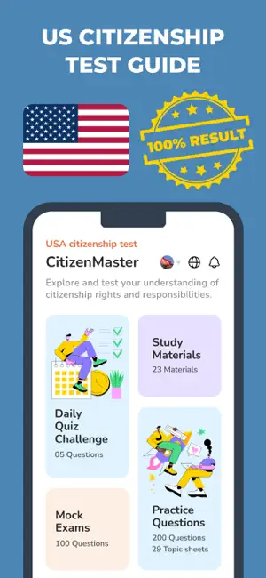 Citizenship Test Practice USA screenshot 1