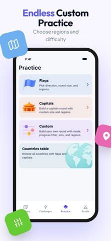 GeoQuiz: Flags & Capitals iPhone screenshot