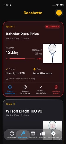 Tennis Setup Tracker screenshot