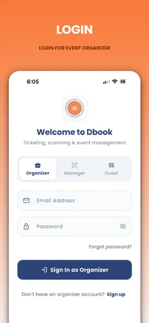 Dbook Event management screenshot 1