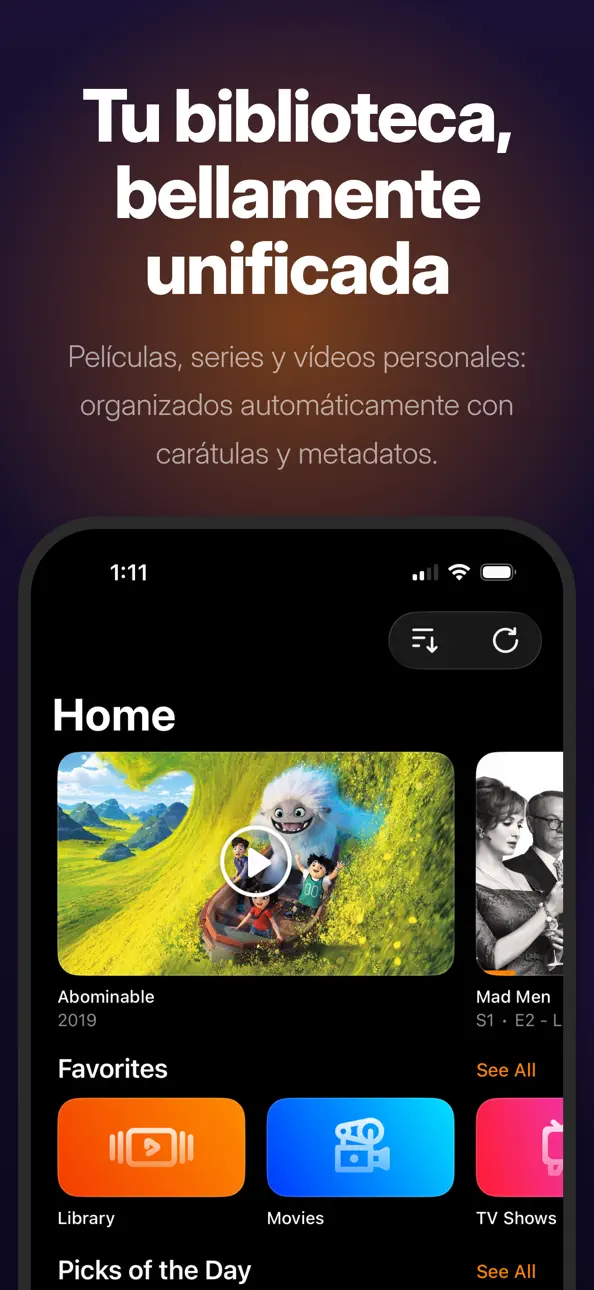 Infuse Plus screenshot 1 - iOS app interface