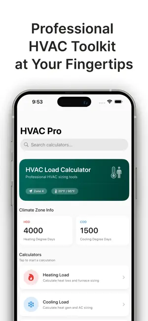 HVAC Pro: Load & Duct Sizing screenshot 1