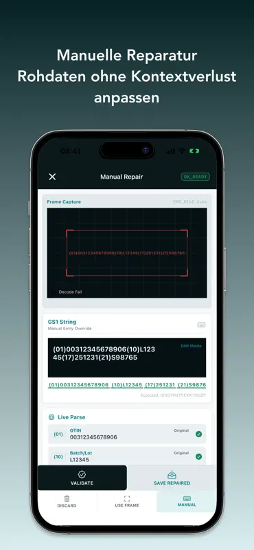 GS1 Barcode UDI Feldprüfung screenshot 6 of 8