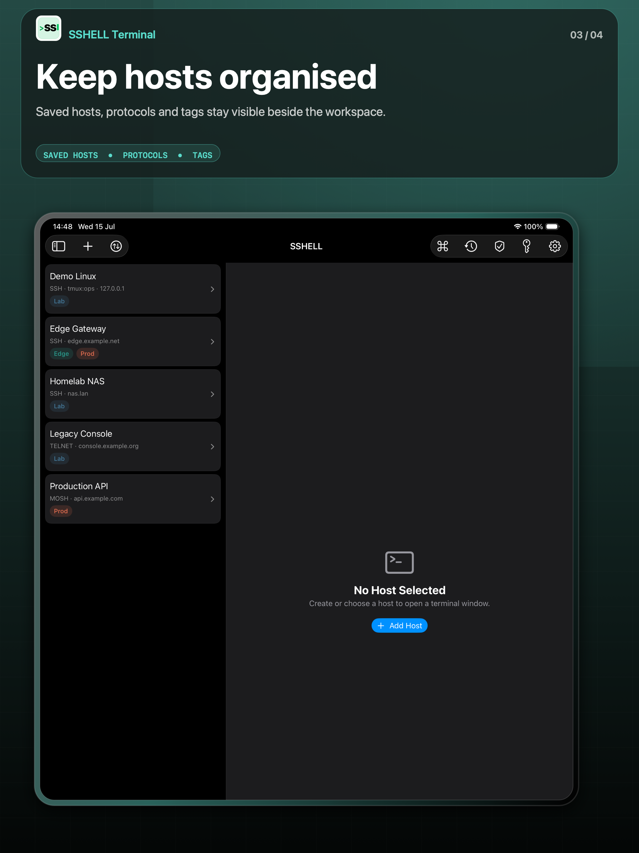 SSHELL Terminal screenshot 8