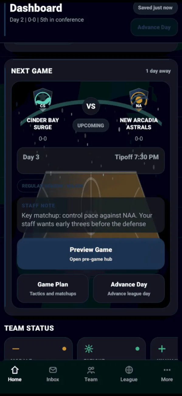 Screenshot #2 pour Courtside Dynasty