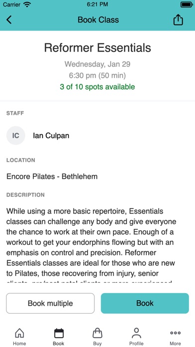 Encore Pilates NZ Screenshot