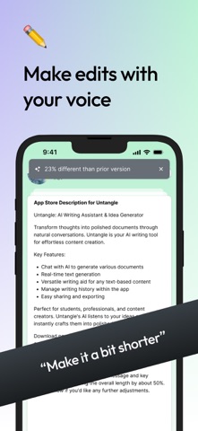 Untangle - AI Voice Writer screenshot