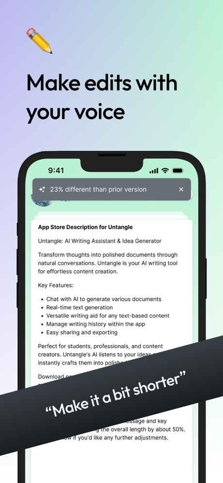 Untangle - AI Voice Writer screenshot 3