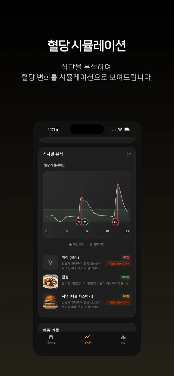 Gongbaek: Diet Plan Management and AI Blood Glucose Simulation screenshot 6