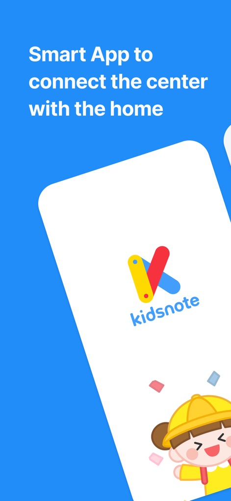Kids Note - The initial view showcases the distinctive Kids Note logo and a friendly child illustration, setting an inviting tone for users.