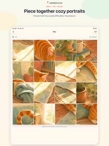 Whisker Atlas: Cat Puzzle Game iPad screenshot