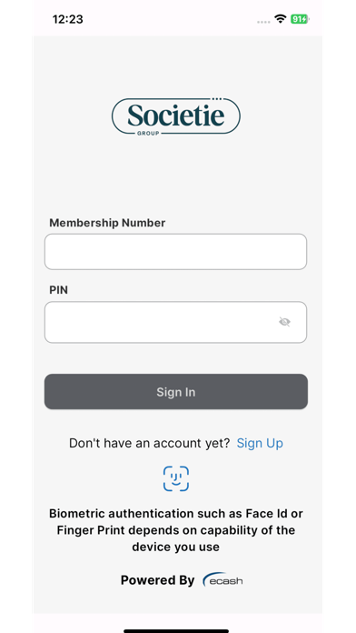 Societie Group eWallet Screenshot