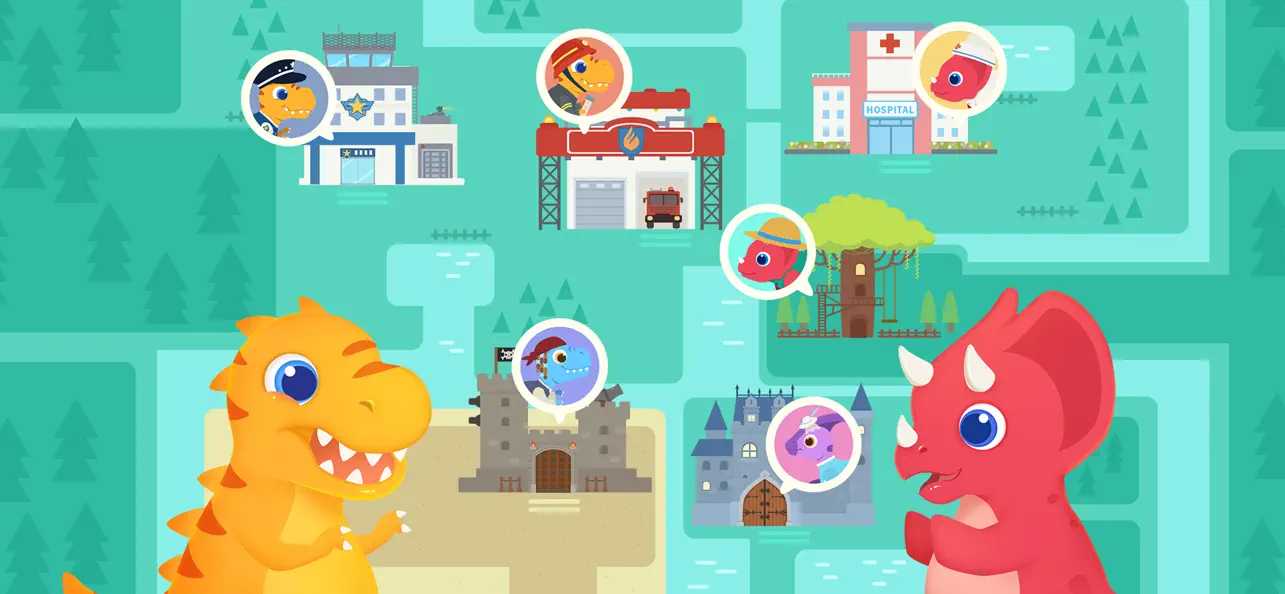 Screenshot #1 pour Ville Dino: Jeux Construction