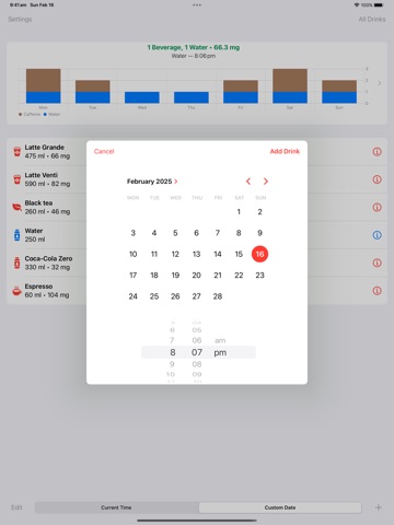 Caffeine++ iPad screenshot