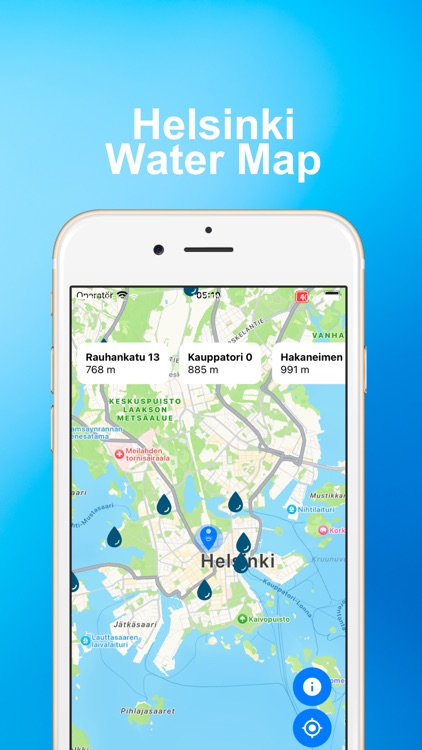 Helsinki Water Map