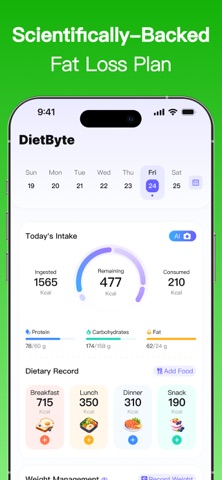 AI Calorie Counter by DietByte iPhone screenshot