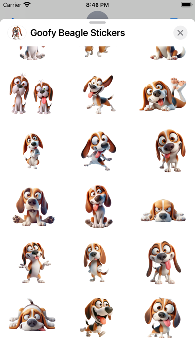 Screenshot 3 of Goofy Beagle Stickers App