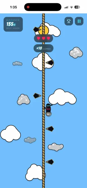 Rope Rush: Endless Descent screenshot 2