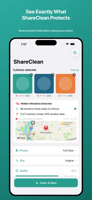 ShareClean-Photo Privacy Tool screenshot 1