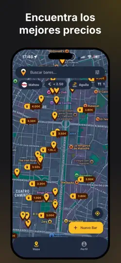 Captura de pantalla de BeerMaps en iPhone 1