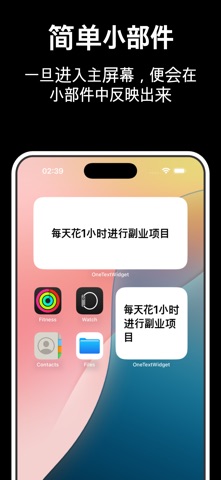 One Text Widget screenshot
