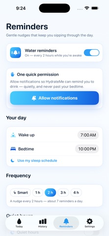HydrateMe by BeexPro iPhone screenshot 1