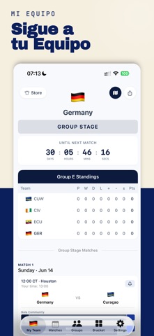 Bola 2026: Copa Fútbol Tracker iPhone screenshot 3