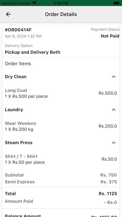 Brief Wash :Laundry & DryClean Screenshot