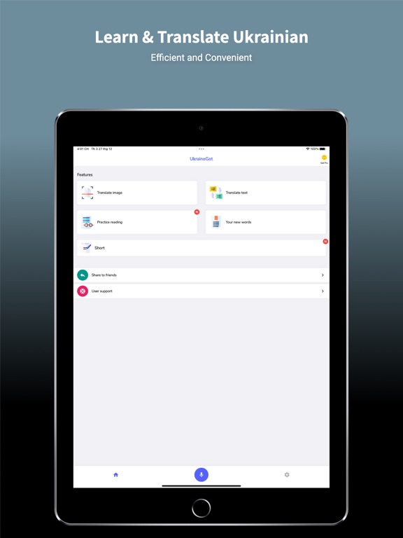 Ukrainian Translator & Learn + iPad screenshot 1 - Productivity app