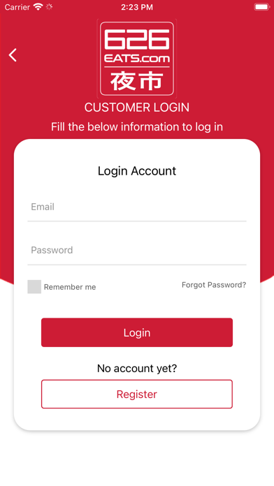 626eats Customer Screenshot